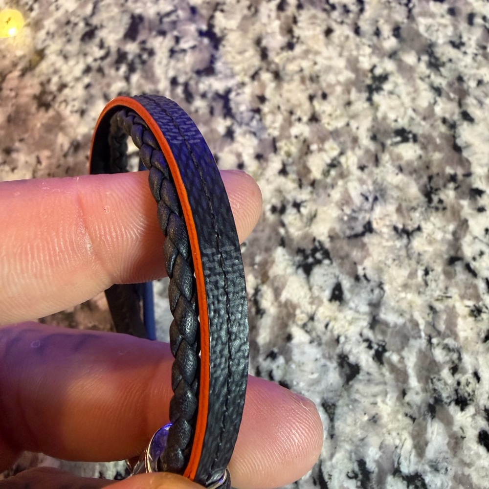 Louis Vuitton braided carabiner bracelet